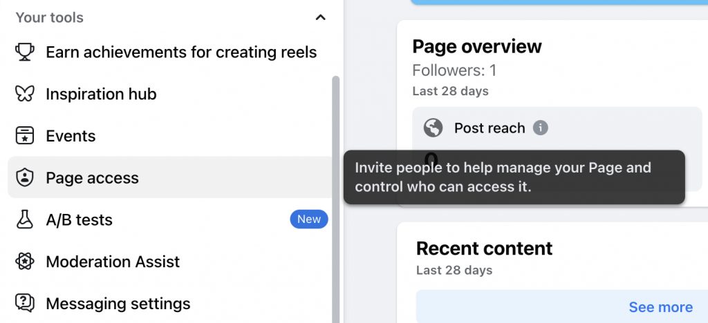 Add Admin to a Facebook Page